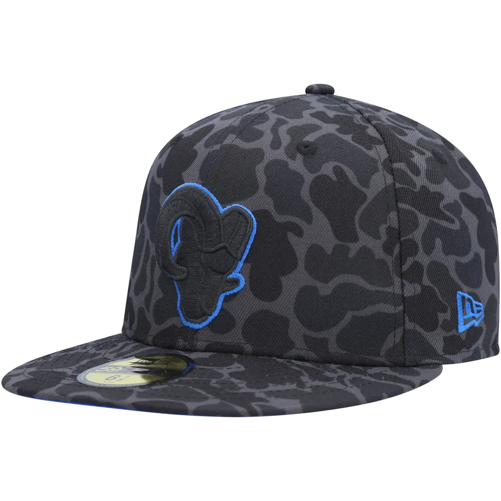 Casquette ajustée 59FIFTY Los Angeles Rams Amoeba Camo New Era pour homme, noire