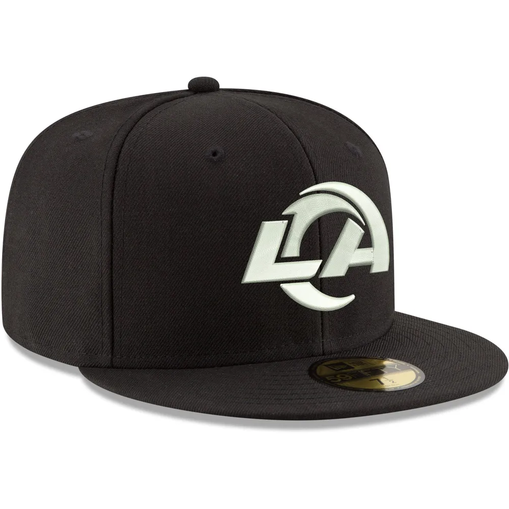 New Era Los Angeles Rams Black B-Dub 59FIFTY Fitted Hat