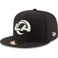 New Era Los Angeles Rams Black B-Dub 59FIFTY Fitted Hat