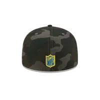 Casquette ajustée 59FIFTY Los Angeles Rams Camo New Era noire pour homme