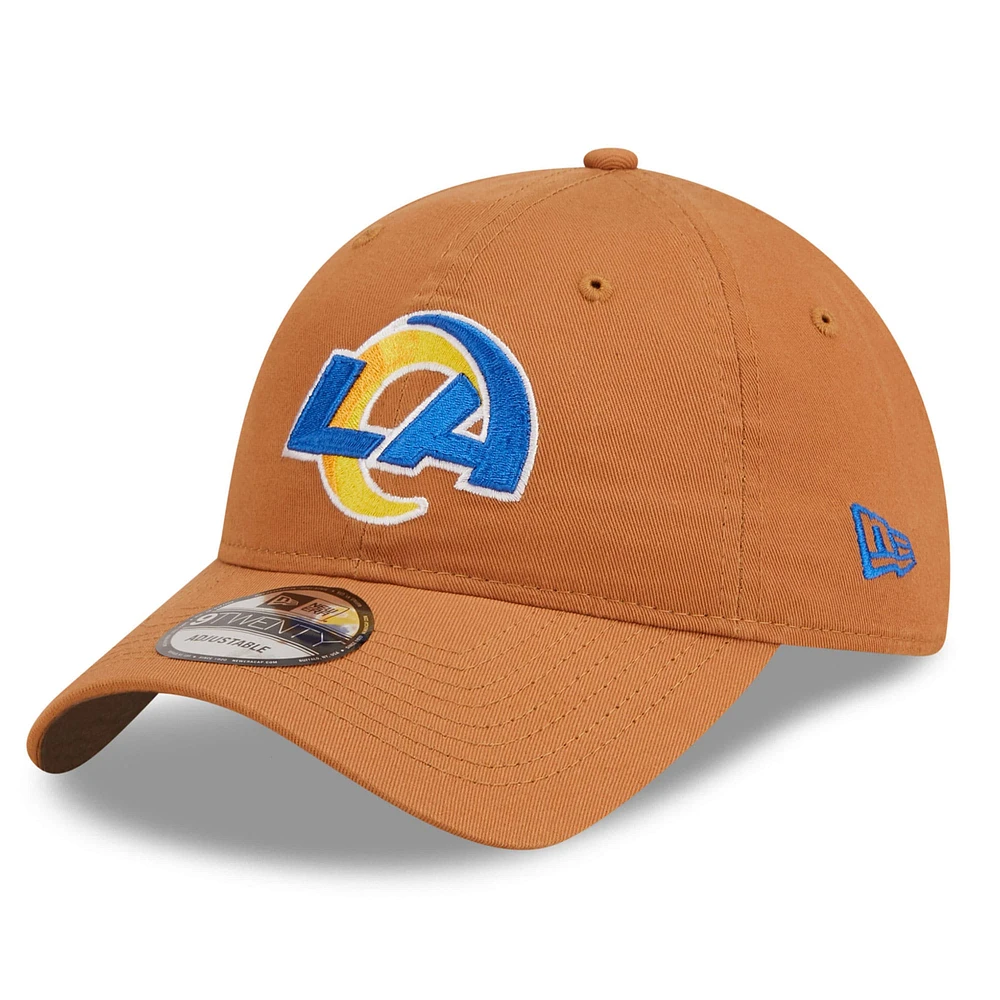 Men's New Era Brown Los Angeles Rams Core Classic 2.0 9TWENTY Adjustable Hat