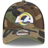 Casquette Snapback basique 9TWENTY Trucker Los Angeles Rams New Era camouflage/noir pour homme