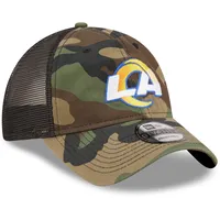 Casquette Snapback basique 9TWENTY Trucker Los Angeles Rams New Era camouflage/noir pour homme