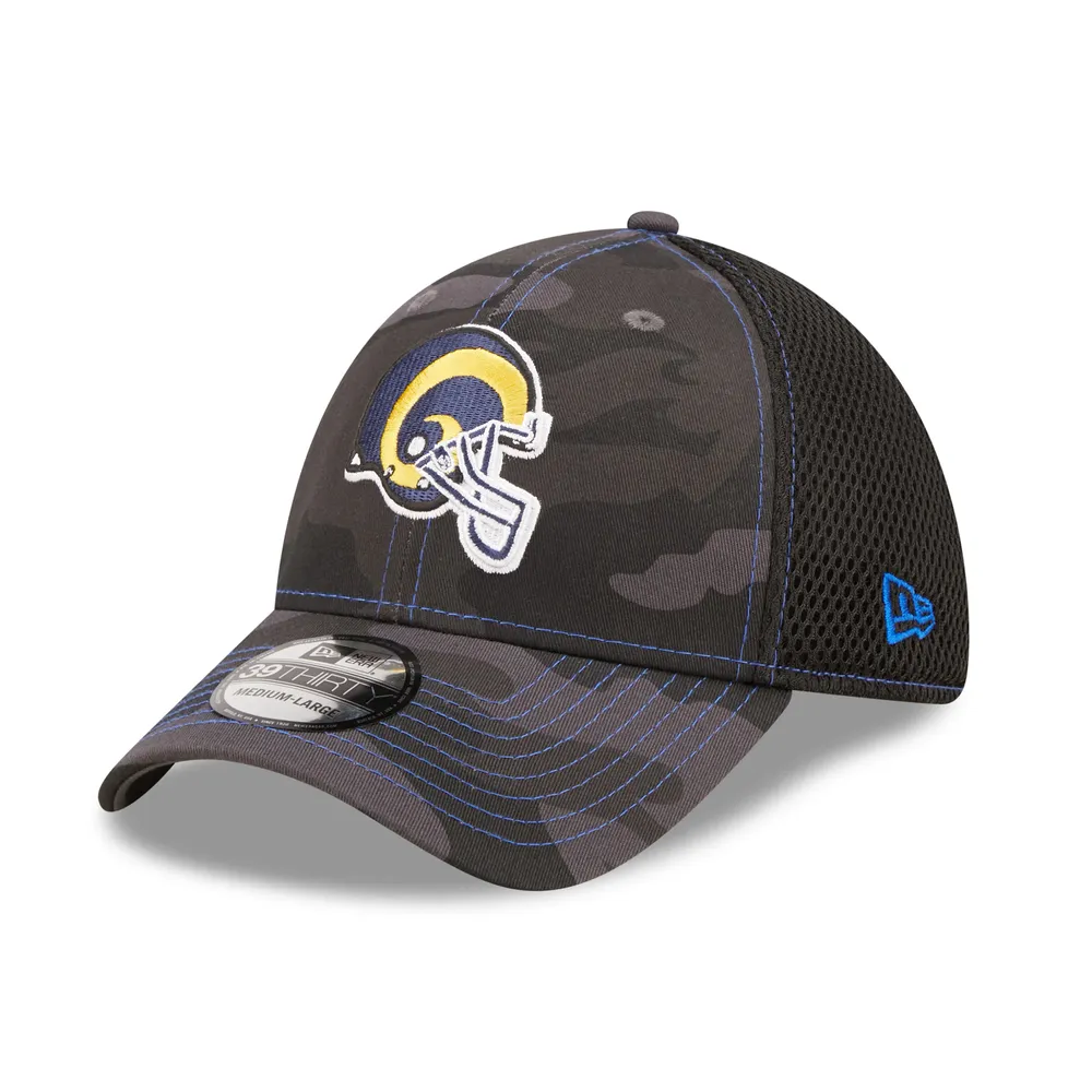 Men's New Era White Los Angeles Rams Ram Head Iced II 39THIRTY