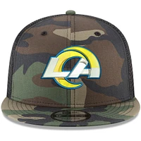 Men's New Era Camo Los Angeles Rams Woodland 9FIFTY Snapback Hat