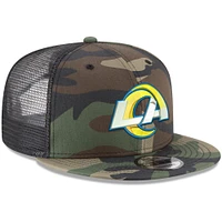 Men's New Era Camo Los Angeles Rams Woodland 9FIFTY Snapback Hat