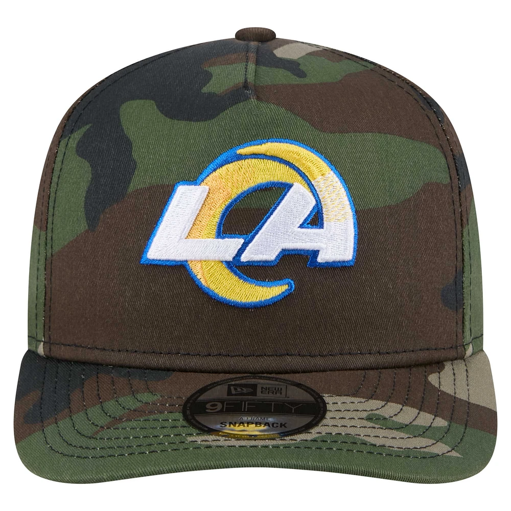 Men's New Era Camo Los Angeles Rams Woodsy 9FIFTY Snapback Hat