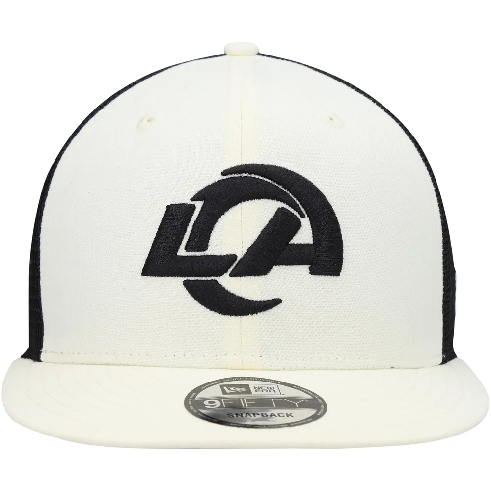 Casquette Snapback Los Angeles Rams Chrome Collection 9FIFTY New Era pour homme, crème/noire