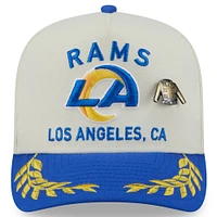 Men's New Era Cream/Royal Los Angeles Rams 2025 NFL Draft A-Frame 59FIFTY Fitted Hat