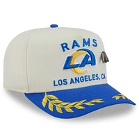 Men's New Era Cream/Royal Los Angeles Rams 2025 NFL Draft A-Frame 59FIFTY Fitted Hat