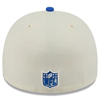 Men's New Era Cream/Royal Los Angeles Rams 2025 NFL Draft A-Frame 59FIFTY Fitted Hat