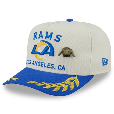 Men's New Era Cream/Royal Los Angeles Rams 2025 NFL Draft A-Frame 59FIFTY Fitted Hat