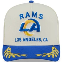 Men's New Era  Cream/Royal Los Angeles Rams 2025 NFL Draft A-Frame 9FIFTY Snapback Hat