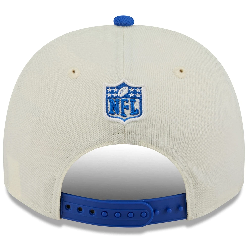 Men's New Era  Cream/Royal Los Angeles Rams 2025 NFL Draft A-Frame 9FIFTY Snapback Hat