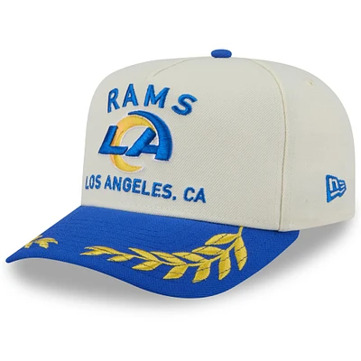 Men's New Era  Cream/Royal Los Angeles Rams 2025 NFL Draft A-Frame 9FIFTY Snapback Hat