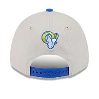 Casquette ajustable Snapback New Era Los Angeles Rams 2023 NFL Draft 9FORTY crème pour homme