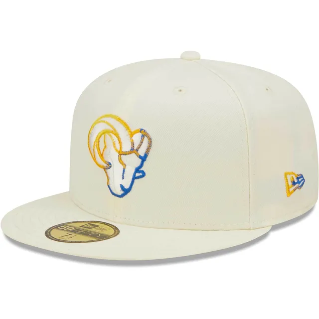 Men's New Era White Los Angeles Rams Omaha Ram Head 59FIFTY Fitted