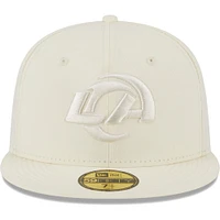 Men's New Era Cream Los Angeles Rams Color Pack 59FIFTY Fitted Hat