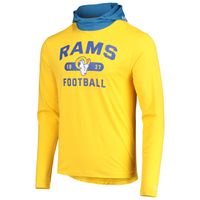 Men's New Era Gold/Blue Los Angeles Rams Active Block Hoodie Long Sleeve T-Shirt