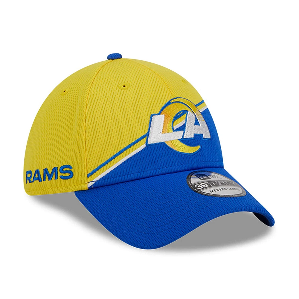 Casquette 39THIRTY Sideline 2023 Flex New Era pour homme, or/royal Rams de Los Angeles