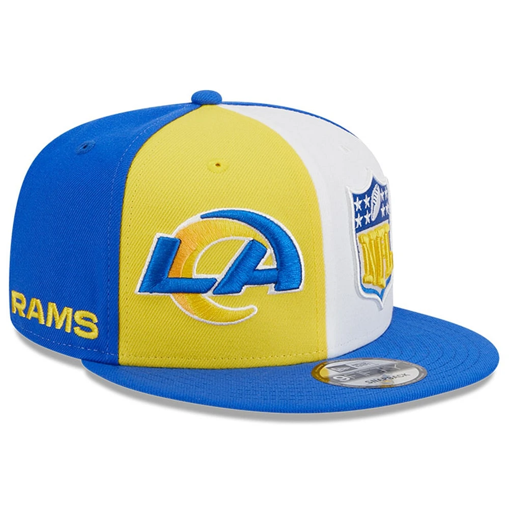 Casquette Snapback 9FIFTY Sideline des Los Angeles Rams 2023 New Era pour homme, or/royal