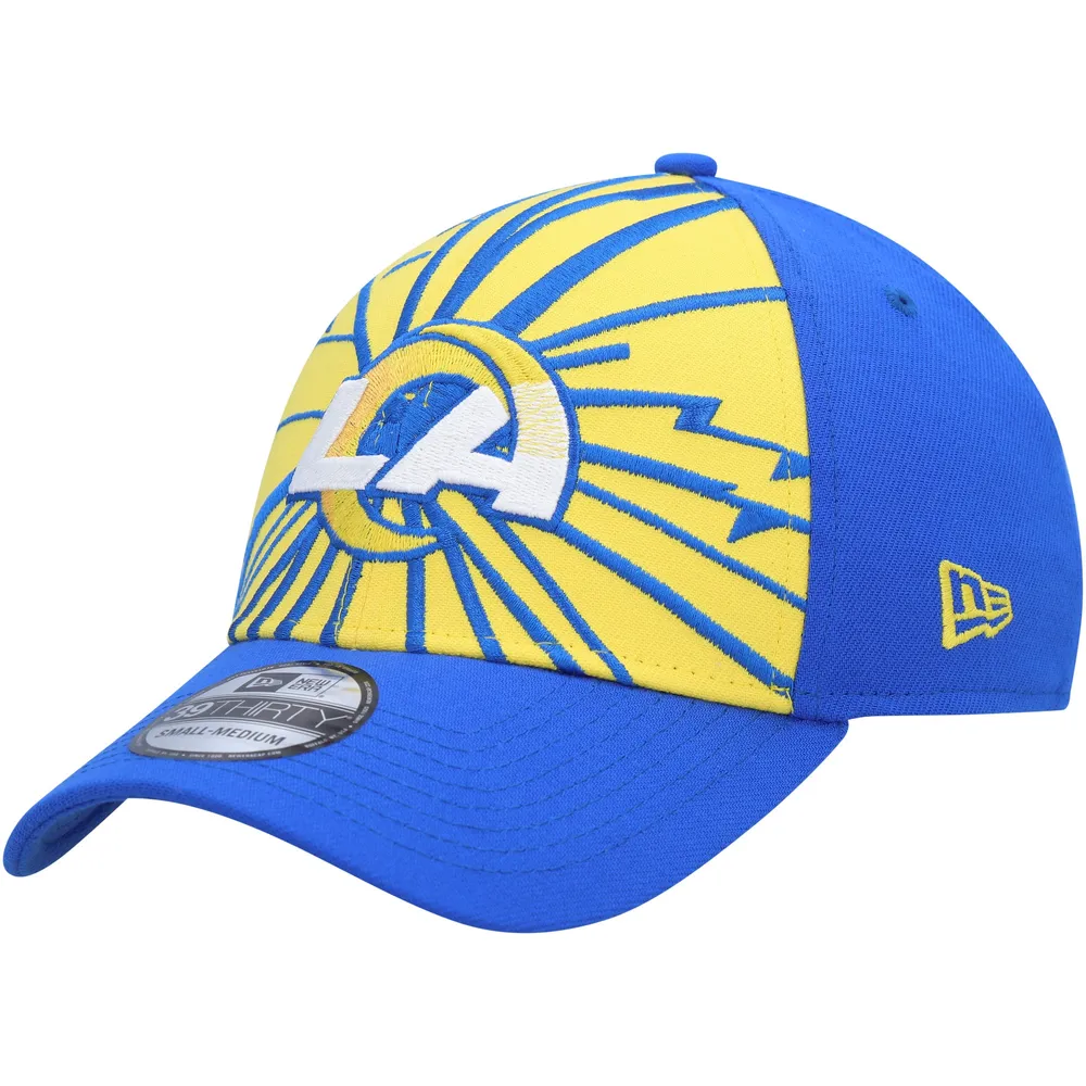 Casquette Flex 39THIRTY Shattered Los Angeles Rams New Era dorée/royale pour homme