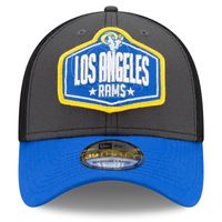 Men's New Era Graphite/Royal Los Angeles Rams 2021 NFL Draft Trucker 39THIRTY Flex Hat