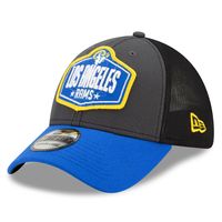 Men's New Era Graphite/Royal Los Angeles Rams 2021 NFL Draft Trucker 39THIRTY Flex Hat