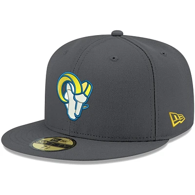 Casquette ajustée 59FIFTY Storm II Graphite Los Angeles Rams New Era pour homme