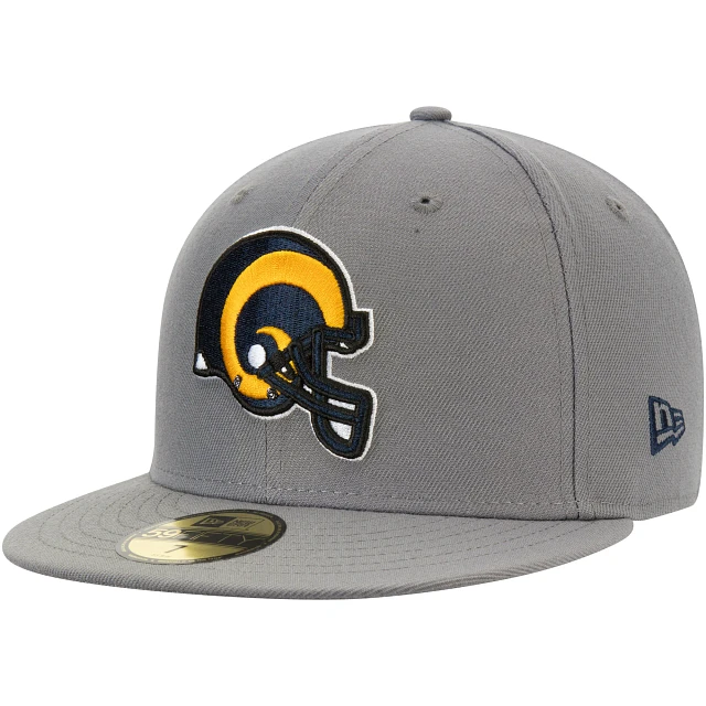 Men's New Era Black Los Angeles Rams Team Logo Color Dim 59FIFTY