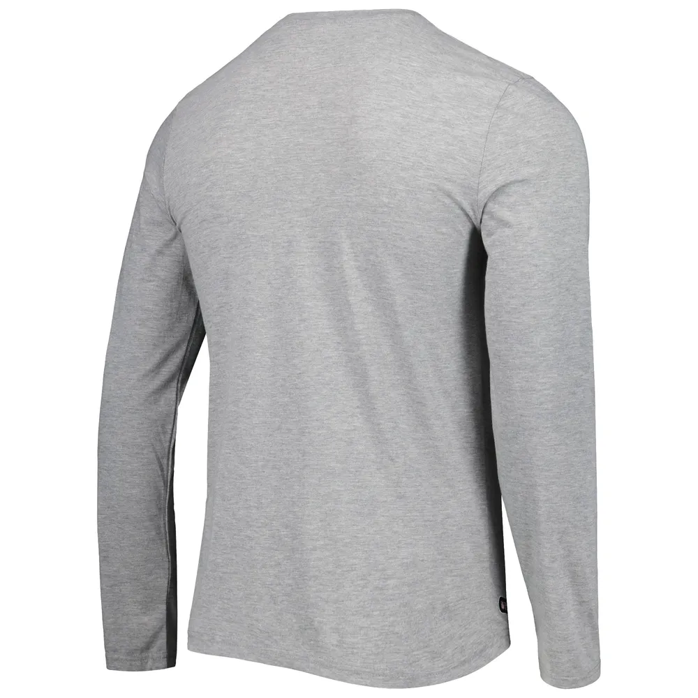 Men's New Era Heathered Gray Los Angeles Rams Combine Authentic Red Zone Long Sleeve T-Shirt