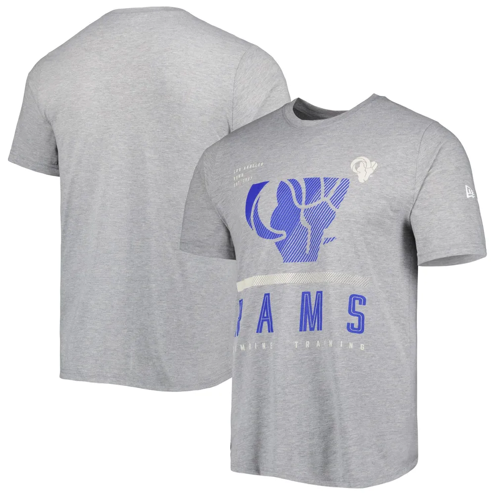 T-shirt pour homme Los Angeles Rams Combine Authentic Red Zone New Era gris chiné