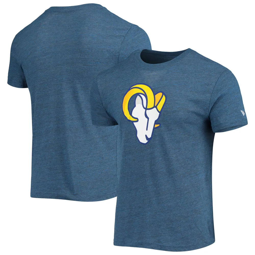 T-shirt New Era Heathered Royal Los Angeles Rams pour homme en trois mélanges avec logo alternatif