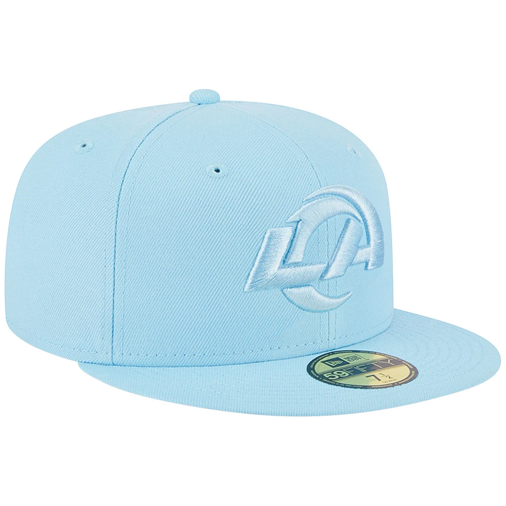 Men's New Era Light Blue Los Angeles Rams Color Pack Brights 59FIFTY Fitted Hat