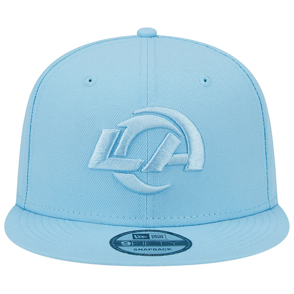 Men's New Era Light Blue Los Angeles Rams Color Pack Brights 9FIFTY Snapback Hat