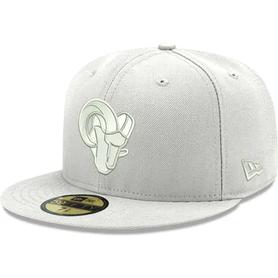 Los Angeles Rams New Era White on Ram Head 59FIFTY Fitted Hat