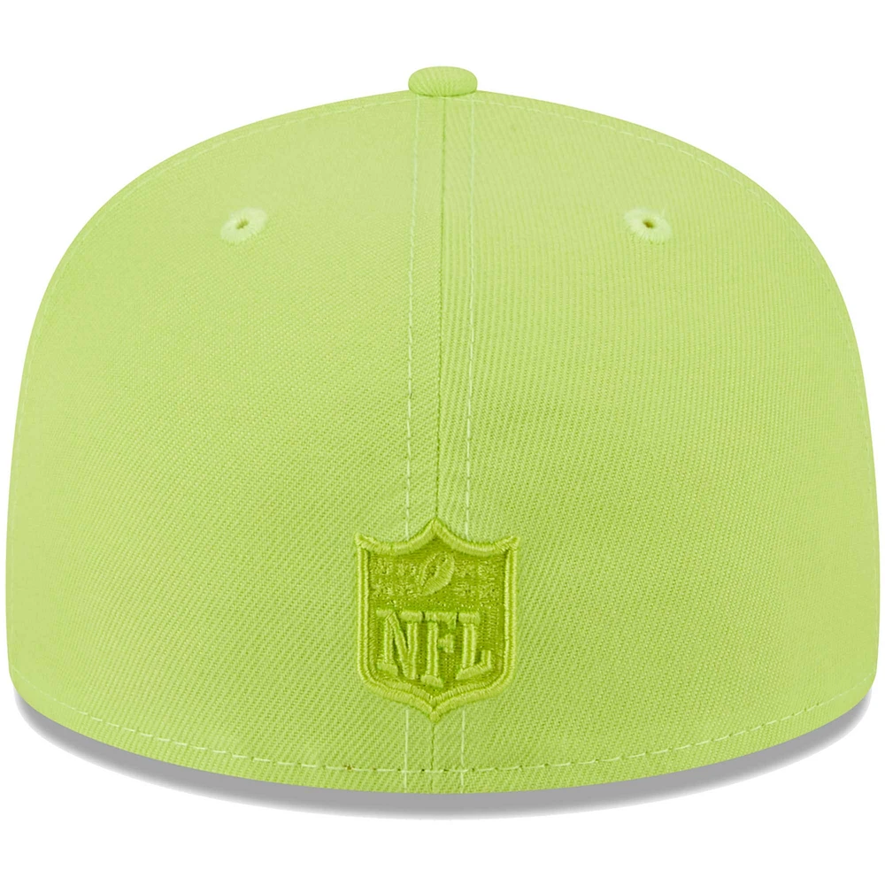 Men's New Era Neon Green Los Angeles Rams Color Pack Brights 59FIFTY Fitted Hat