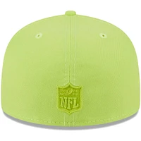 Men's New Era Neon Green Los Angeles Rams Color Pack Brights 59FIFTY Fitted Hat