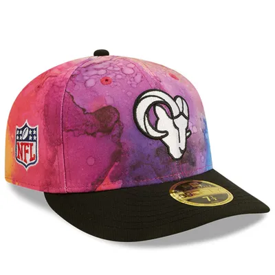 Los Angeles Rams New Era 2022 NFL Crucial Catch Low Profile 59FIFTY Fitted Hat - Pink/Black