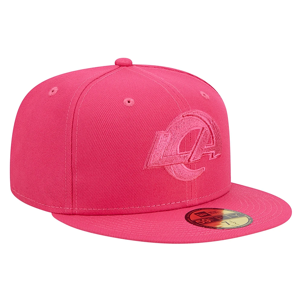 Casquette ajustée 59FIFTY rose Los Angeles Rams Color Pack New Era pour homme