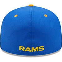 Casquette ajustée 59FIFTY pour homme New Era Royal/doré Los Angeles Rams Flipside 2Tone