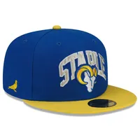 Casquette ajustée 59FIFTY pour homme New Era Royal/doré Los Angeles Rams NFL x Staple Collection