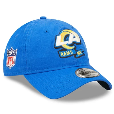 New Era Royal Los Angeles Rams 2022 Sideline - Casquette réglable 9TWENTY Team Color pour homme