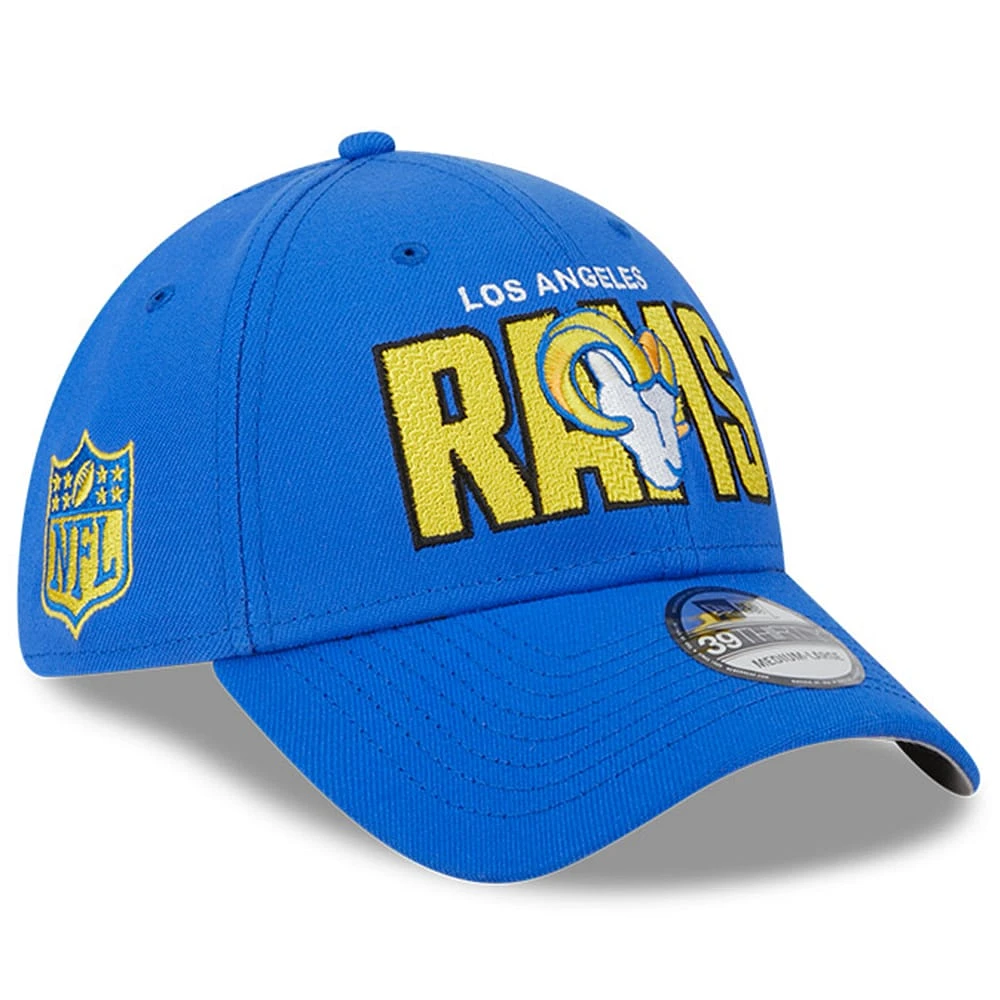 Casquette Flex New Era Royal Los Angeles Rams 2023 NFL Draft 39THIRTY pour homme