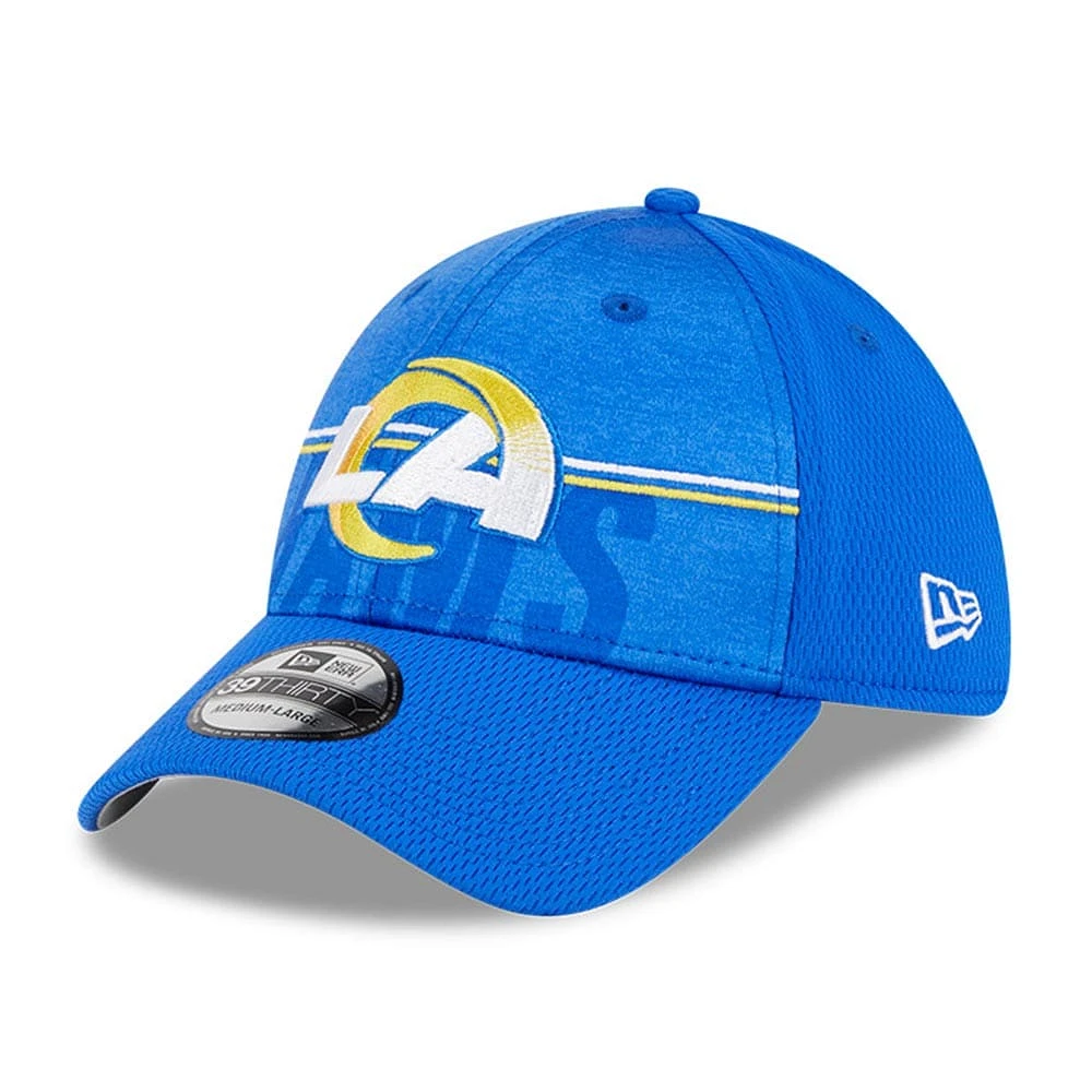 Casquette Flex Fit New Era Royal Los Angeles Rams 2023 NFL Training Camp 39THIRTY pour homme