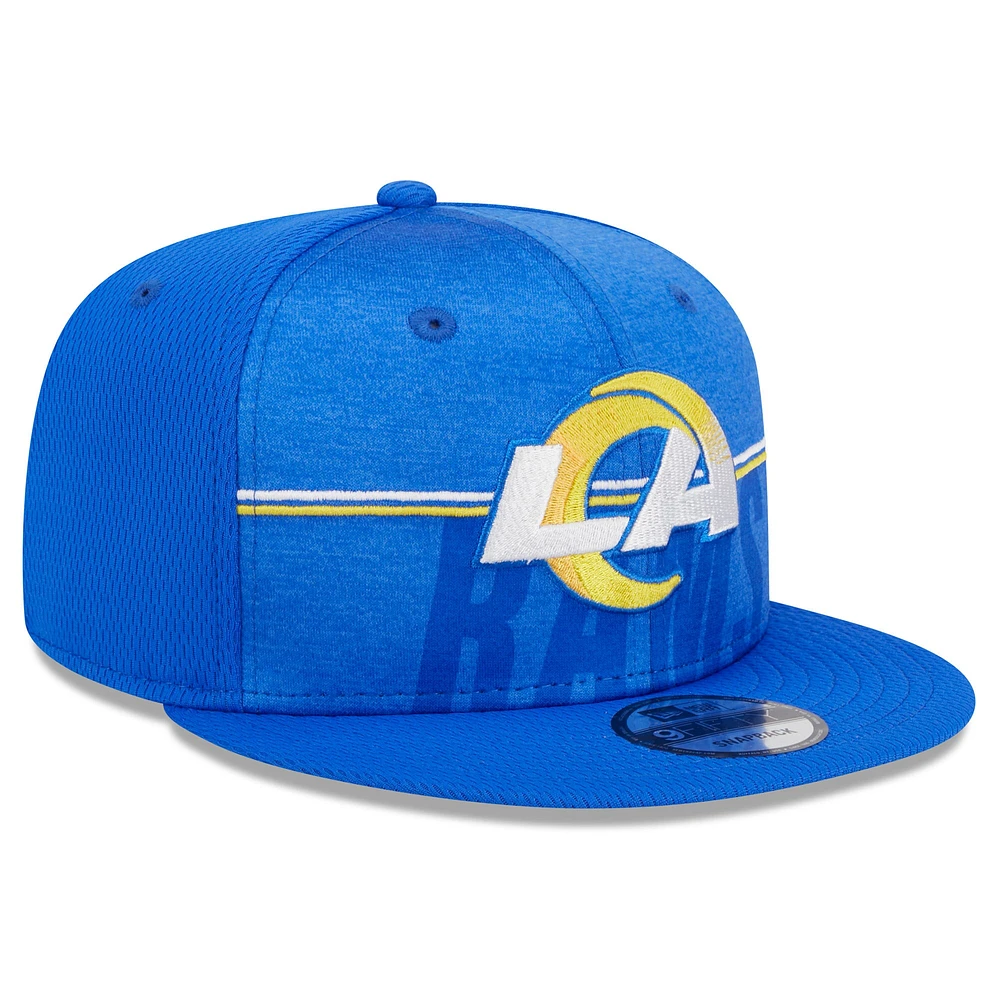 New Era Royal Los Angeles Rams 2023 NFL Training Camp 9FIFTY Snapback Casquette pour homme