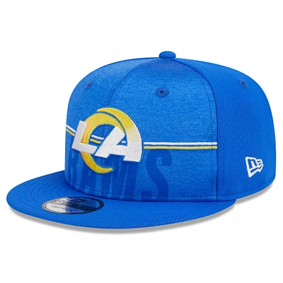 New Era Royal Los Angeles Rams 2023 NFL Training Camp 9FIFTY Snapback Casquette pour homme