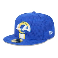 Casquette ajustée 59FIFTY New Era Royal Los Angeles Rams 2024 Sideline pour homme