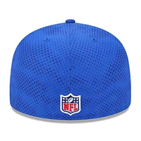 Casquette ajustée 59FIFTY New Era Royal Los Angeles Rams 2024 Sideline pour homme