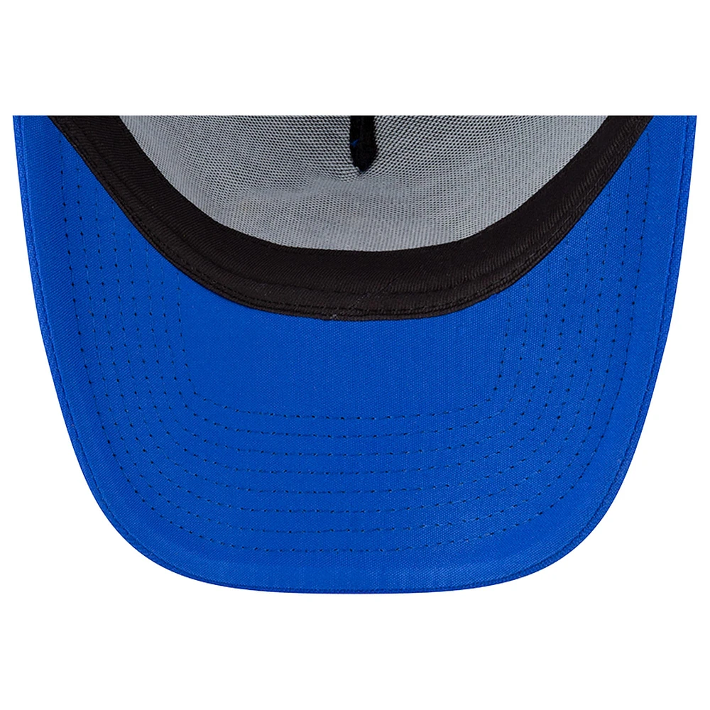 Men's New Era Royal Los Angeles Rams  A-Frame Trucker 9FORTY Adjustable Hat
